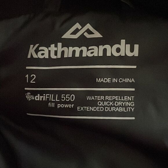 Kathmandu Duckdown and Feather DriFill 550 Puffer Jacket Size 8/ Excellent - Picture 9 of 9